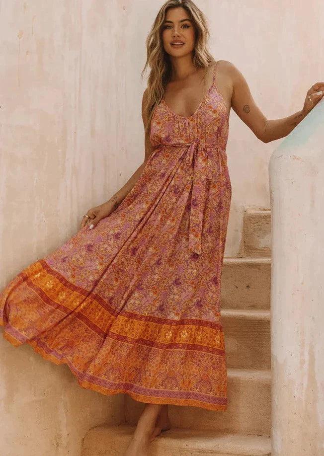 Express your style with fashionable women’s clothing Cha Cha Village Strappy Maxi Dress in Sunrise Express your style with fashionable women’s clothing Cha Cha Village Strappy Maxi Dress in Sunrise