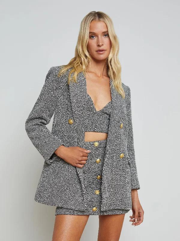 Feminine silhouettes for the modern woman   Riva Oversized Knit Blazer
