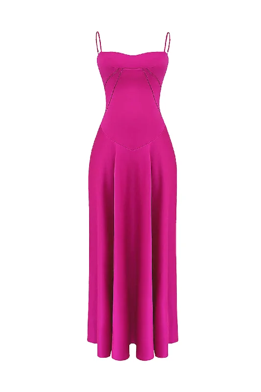 Curated collections of sophisticated women’s wear Anabella Fuchsia Lace Up Maxi Dress by House of CB Curated collections of sophisticated women’s wear Anabella Fuchsia Lace Up Maxi Dress by House of CB