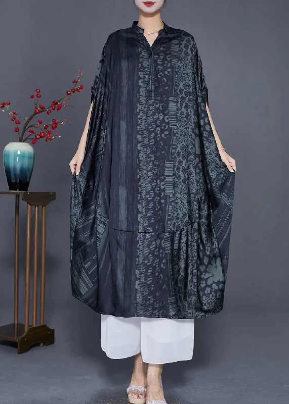 Bold and beautiful clothing for every woman Green Patchwork Silk Maxi Dresses V Neck Print Summer Bold and beautiful clothing for every woman Green Patchwork Silk Maxi Dresses V Neck Print Summer