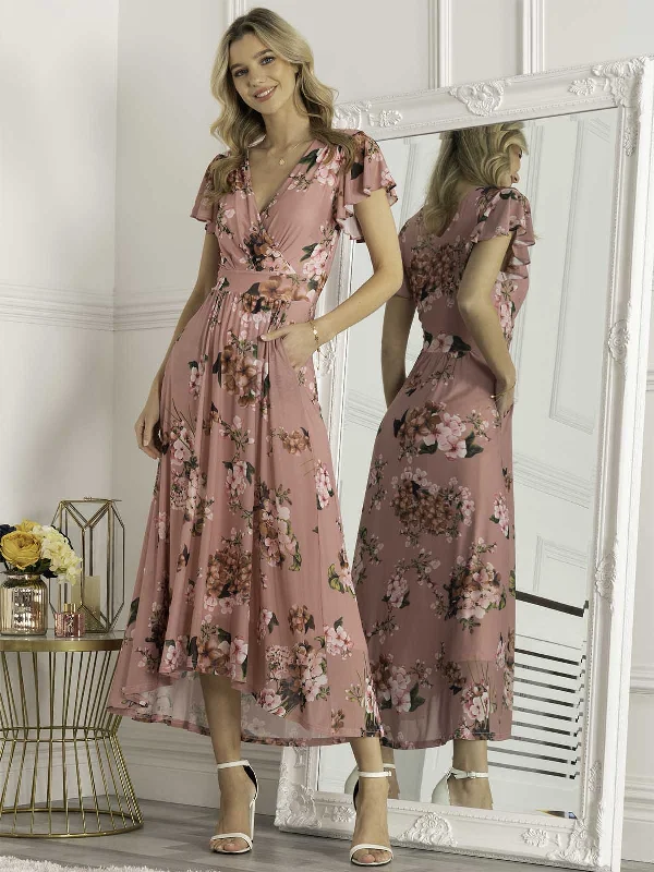 Stylish clothing designed to flatter every woman Jolie Moi Eliza Dip Hem Mesh Maxi Dress, Mauve Stylish clothing designed to flatter every woman Jolie Moi Eliza Dip Hem Mesh Maxi Dress, Mauve