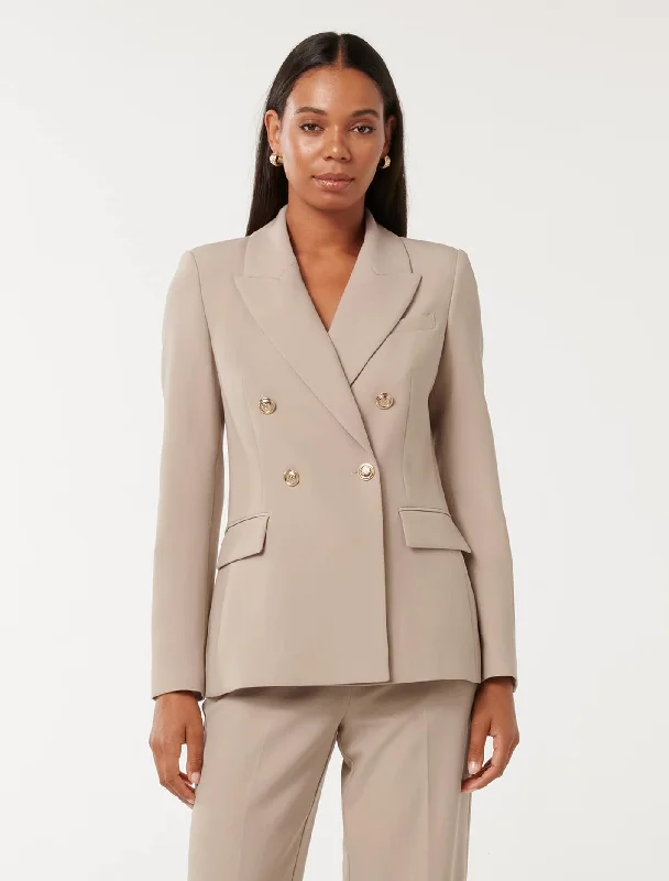 Casual outfits that elevate your style   Celina Double Breasted Blazer