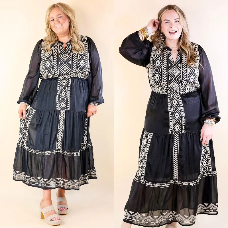 Trendy women’s clothing that suits every taste Bring The Drama Ivory Embroidered Maxi Dress with Long Sleeves in Black Trendy women’s clothing that suits every taste Bring The Drama Ivory Embroidered Maxi Dress with Long Sleeves in Black