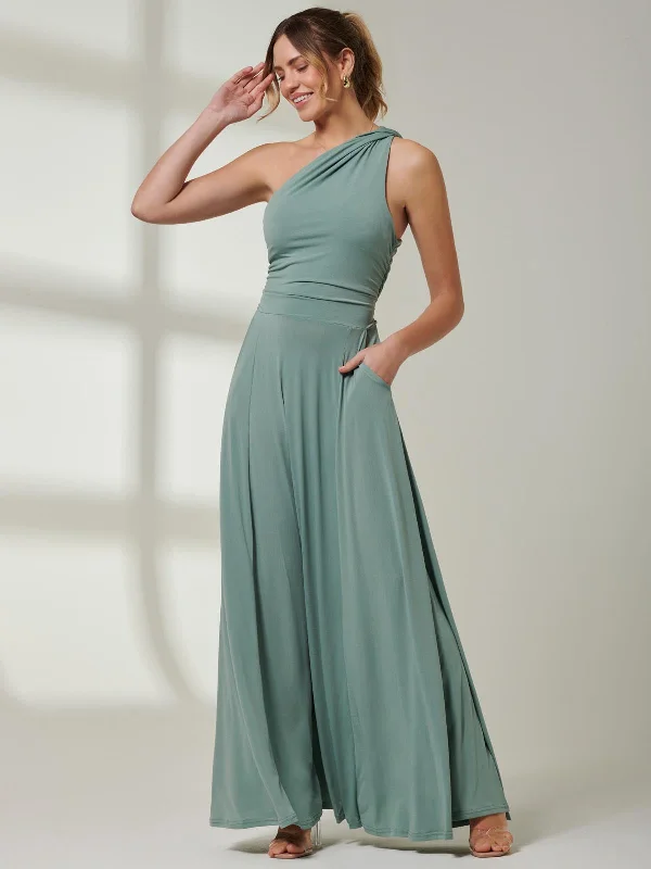 Fashion pieces that complement every woman’s style One Shoulder Jersey Maxi Dress, Green Fashion pieces that complement every woman’s style One Shoulder Jersey Maxi Dress, Green