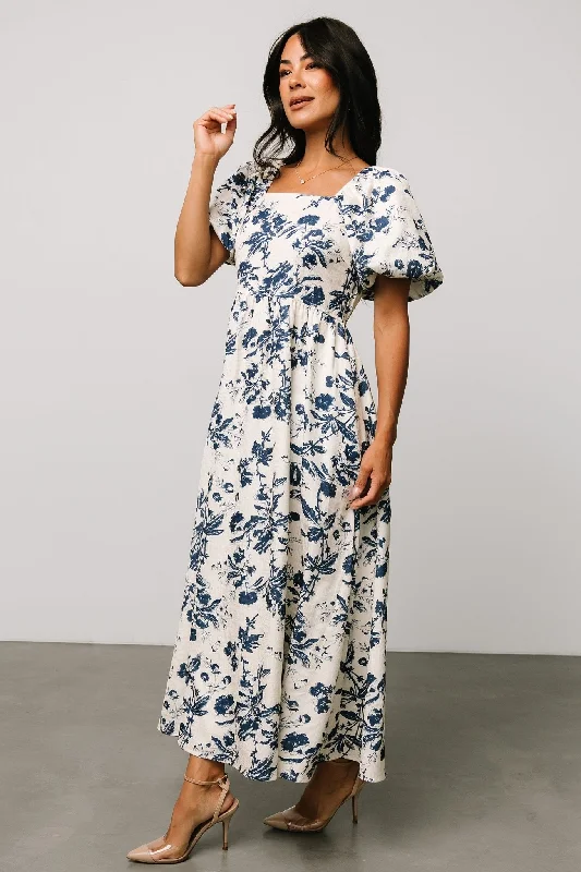 Dress up or down with these versatile pieces Graceland Maxi Dress | Cream + Navy Floral Dress up or down with these versatile pieces Graceland Maxi Dress | Cream + Navy Floral