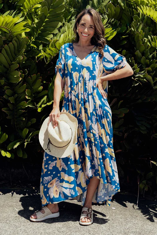 High-quality women’s wear for everyday elegance   Blue Fruity Peak Maxi Dress