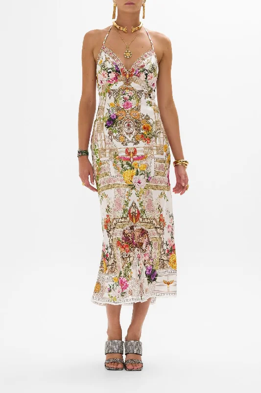 High-fashion styles at affordable prices   CHAIN DETAIL SLIP DRESS EGYPTIAN ROSE