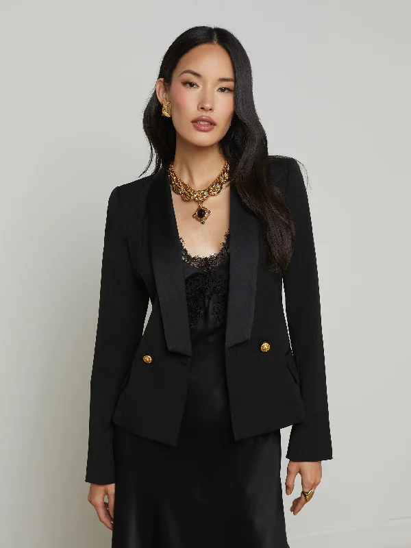 Elegant and comfortable women’s fashion wear   Imogen Satin Lapel Blazer