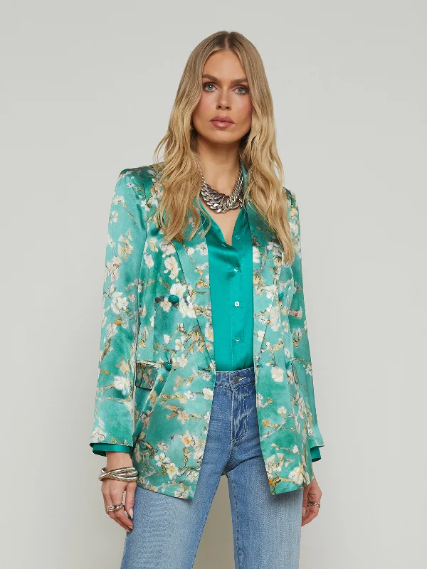 Create a timeless wardrobe with fashionable pieces   Taryn Silk Blazer