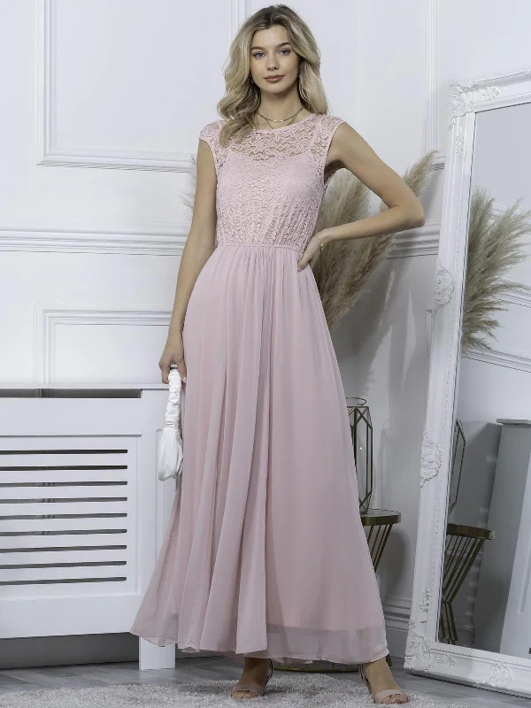 Versatile fashion for every type of woman Basia Bridesmaid Lace Bodice Maxi Dress, Light Pink Versatile fashion for every type of woman Basia Bridesmaid Lace Bodice Maxi Dress, Light Pink
