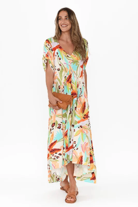 Fashion-forward women’s clothing on a budget   Natural Jungle Peak Maxi Dress