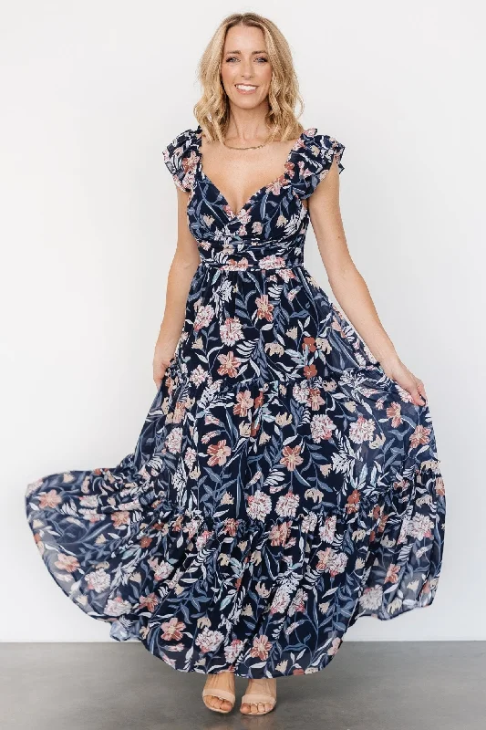 Refresh your wardrobe with high-quality women’s fashion Martina Maxi Dress | Navy Multi Refresh your wardrobe with high-quality women’s fashion Martina Maxi Dress | Navy Multi