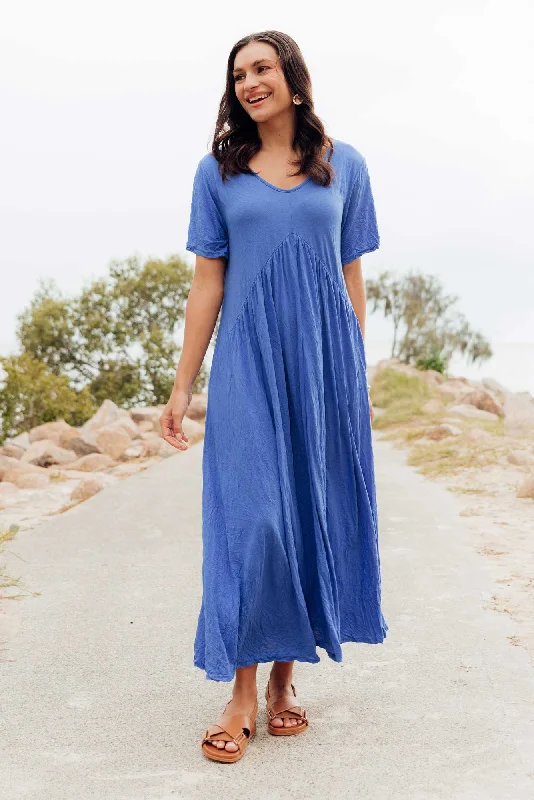 Look and feel your best in our women’s wear   Savannah Cobalt Crinkle Cotton Maxi Dress