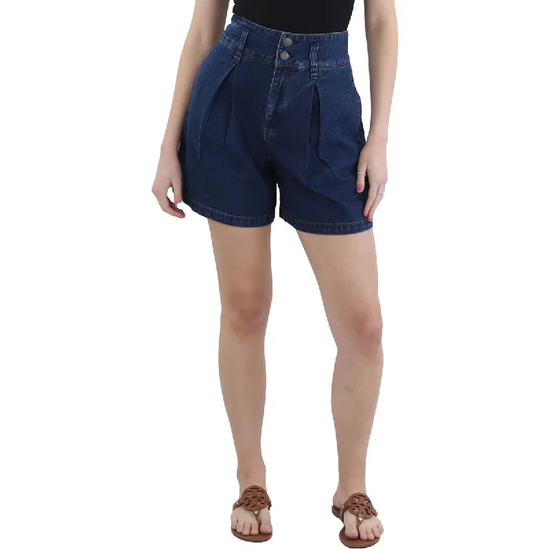 Confidence-boosting clothing for women   Carine Womens Pleated Denim Denim Shorts