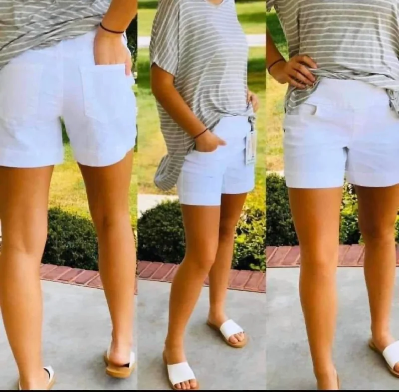 Feminine and fashionable clothing for every wardrobe   Pull On Shorts In White