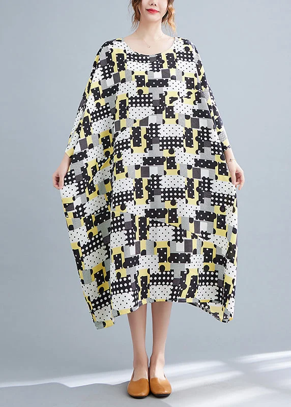 Chic for every occasion and style   Yellow O-Neck Holiday Maxi Dress Spring