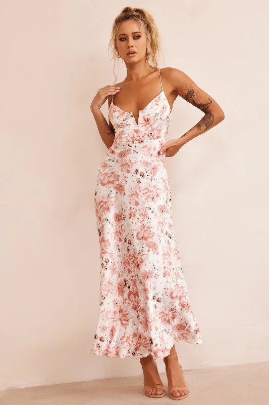 Fashionable clothing to fit every body type   Vintage Summer Midi Dress - Rose