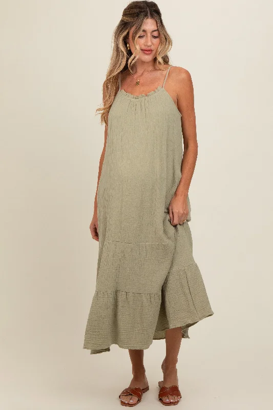 Step into style with our women’s clothing collection Olive Tiered Hem Maternity Midi Dress Step into style with our women’s clothing collection Olive Tiered Hem Maternity Midi Dress