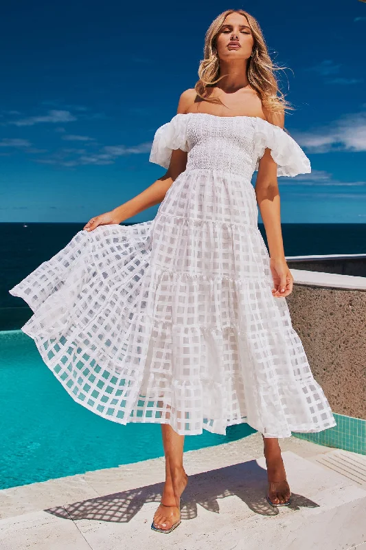 Bold fashion choices for the confident woman   Gin Midi Dress - White