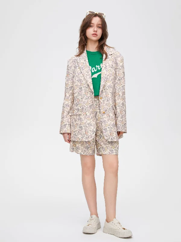 Timeless women’s fashion for any occasion   Vintage Floral Silhouette Blazer