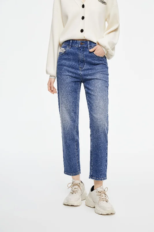 Elegant evening wear for special events   Washed Blue Denim Pencil Pants