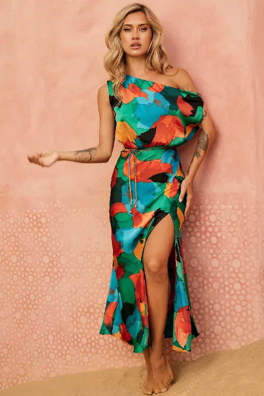Effortlessly stylish outfits for the modern woman Ruby Romance Midi Dress - Aqua Multi Effortlessly stylish outfits for the modern woman Ruby Romance Midi Dress - Aqua Multi