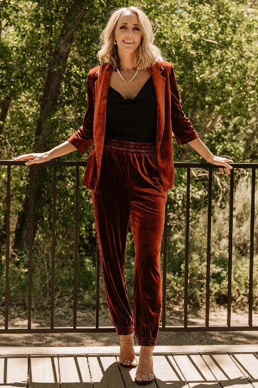 Fashionable clothing that fits every occasion   Brinton Velvet Blazer | Cinnamon