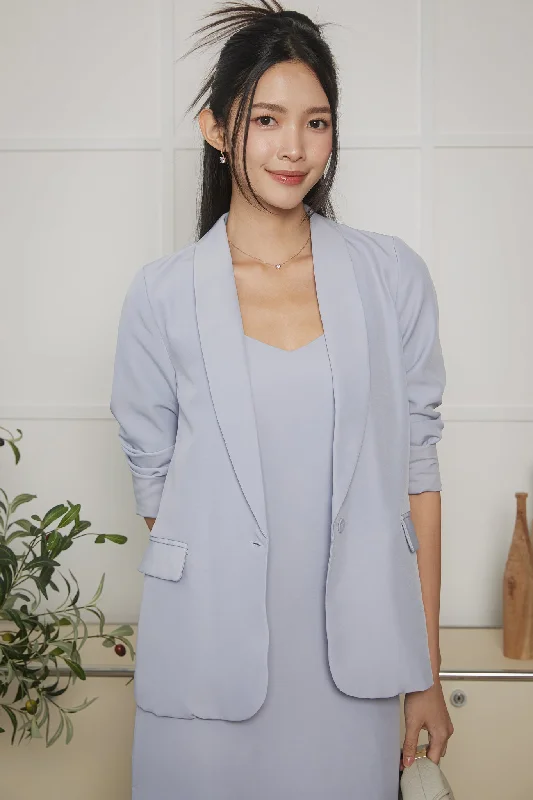 Fashion pieces that complement every woman’s style   Single Breasted Blazer in Ash Blue