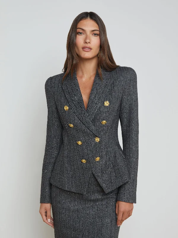 Feminine silhouettes for the modern woman   Bethany Herringbone Blazer