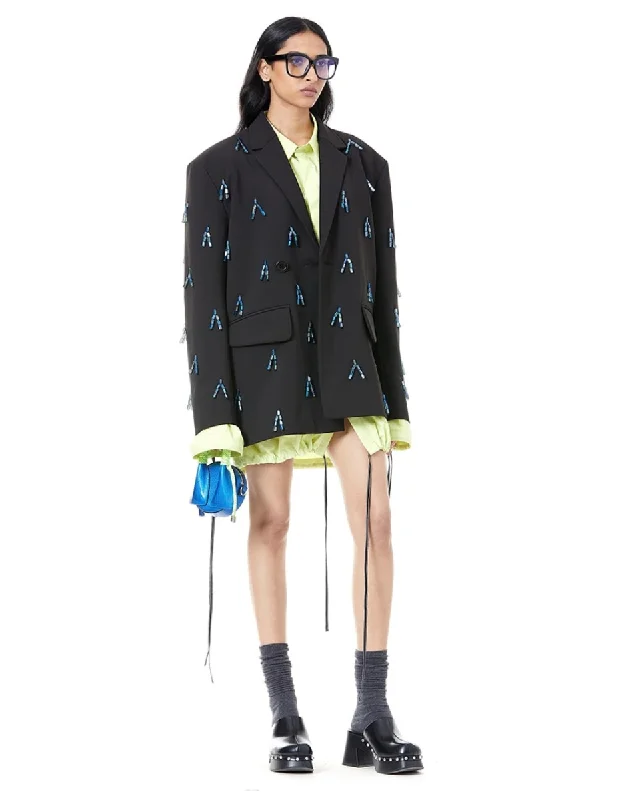 Chic, modern fashion for empowered women   Handcrafted Blazer Black