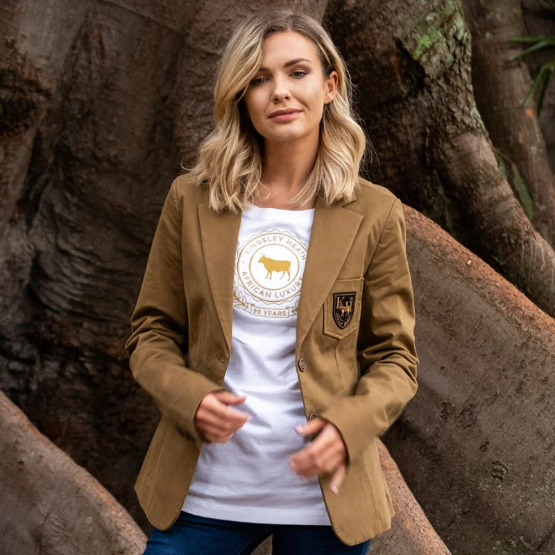 Luxurious fabrics and modern designs for women   Letaba Twill Blazer Olive