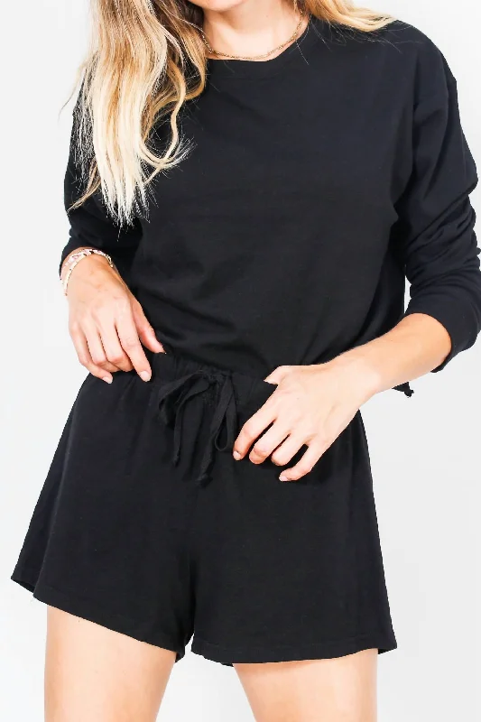 Stylish plus-size clothing for women   Joel Japanese Jersey Short In Black