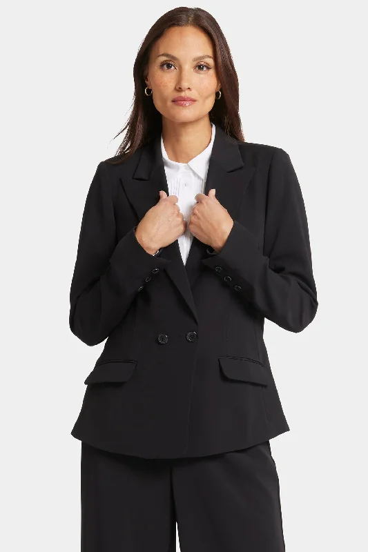 Refresh your closet with chic and comfy styles   Modern Blazer Jacket - Black