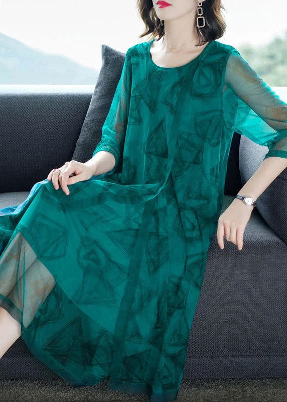 The ultimate destination for women’s clothing Fashion Green O-Neck Print Patchwork Tulle Maxi Dresses Summer The ultimate destination for women’s clothing Fashion Green O-Neck Print Patchwork Tulle Maxi Dresses Summer