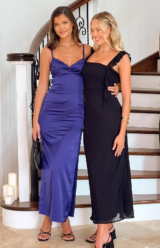 Women’s fashion that reflects your personality   Honey Navy Maxi Dress