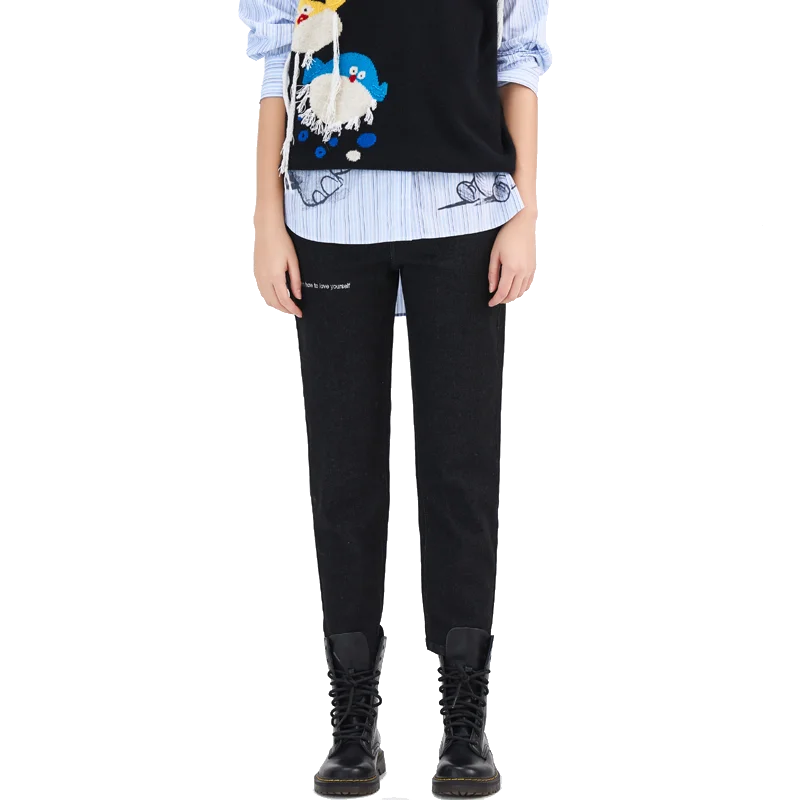 Statement pieces for the confident woman   High Elasticity Carbon Black Jeans