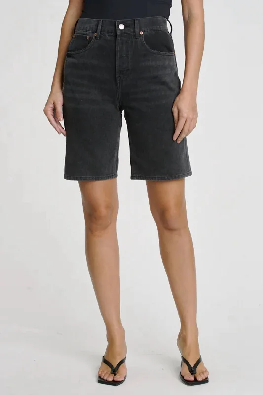 Chic, modern fashion for empowered women   Loretta Bermuda Denim Short In Salem Black