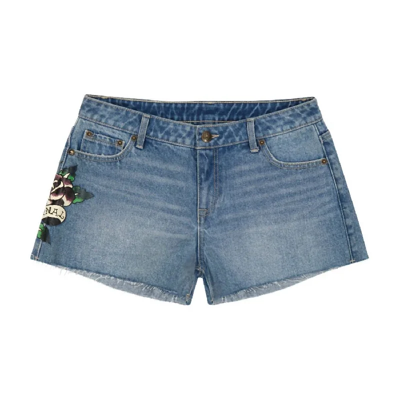 Dress to impress with elegant women’s wear Women's Love Eternal Denim Short In Light Vintage Dress to impress with elegant women’s wear Women's Love Eternal Denim Short In Light Vintage
