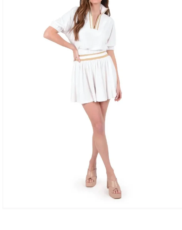Refresh your wardrobe with stylish women’s outfits   Swing Terry Short In White