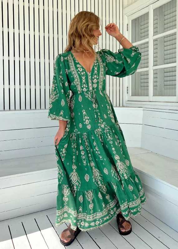 Affordable stylish women’s fashion collection   Kiva Print Teresa Maxi Dress
