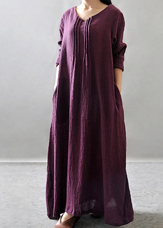 Stylish women’s clothing designed for comfort Purple Pockets Maxi Dresses Long Sleeve Stylish women’s clothing designed for comfort Purple Pockets Maxi Dresses Long Sleeve