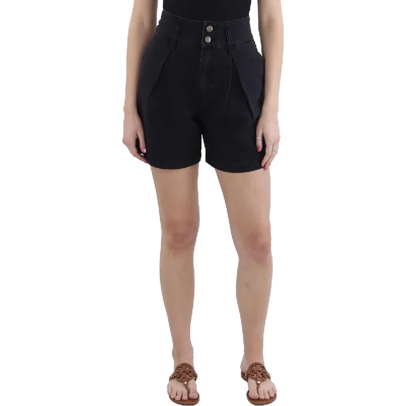 Curated collections for modern, fashionable women   Carine Womens Pleated Denim Denim Shorts