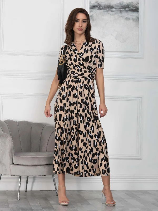 Fashion pieces that complement every woman’s style Jolie Moi Kiera Wrap Front Maxi Dress, Camel Animal Fashion pieces that complement every woman’s style Jolie Moi Kiera Wrap Front Maxi Dress, Camel Animal