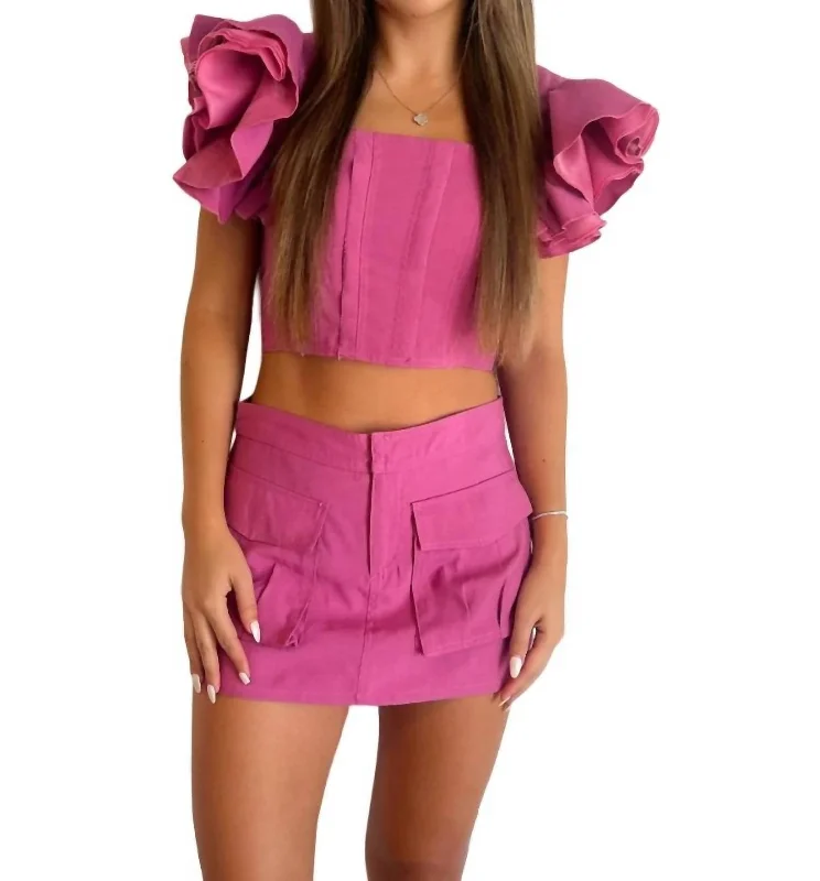 The ultimate guide to stylish women’s fashion   Hailey Cargo Mini Skort In Pink