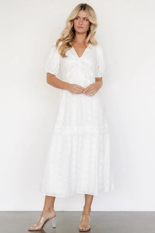 Chic, modern fashion for empowered women   Jackie Eyelet Maxi Dress | Off White