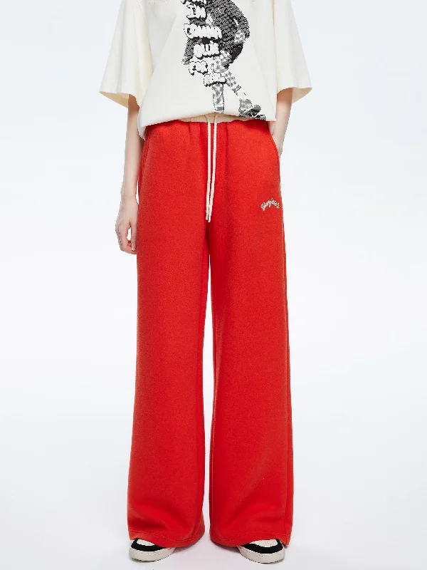 High-quality women’s wear for everyday elegance   Vintage Orange Wide Leg Sweatpants