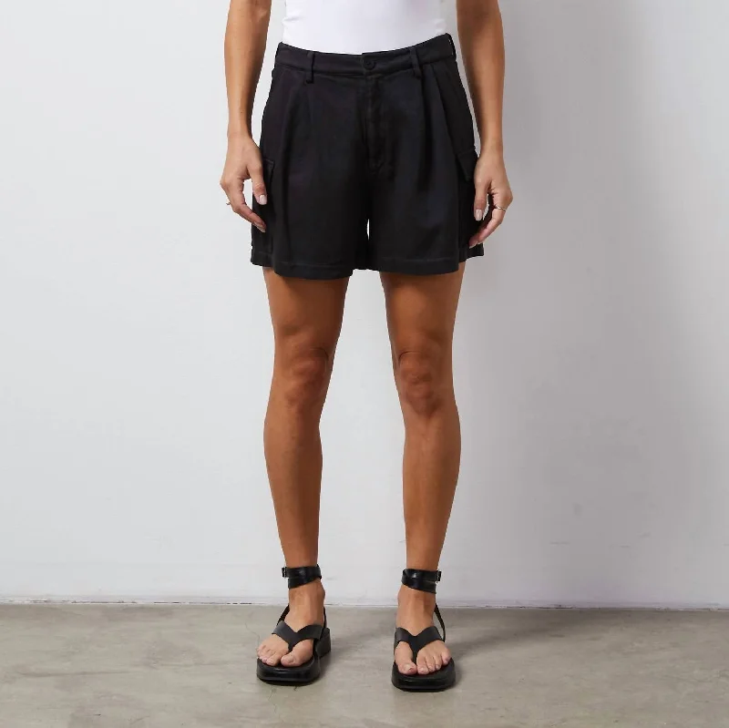 Confidence-boosting clothing for women   Soft Twill Cargo Short In Black