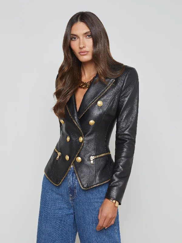 Uncover unique pieces for your perfect wardrobe   Ottilie Leather Blazer