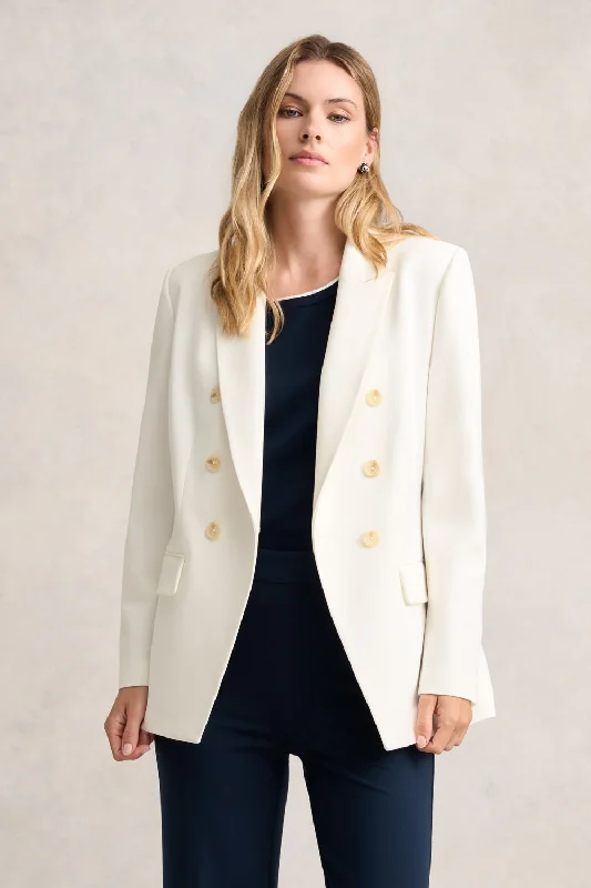 Versatile outfits to transition from day to night   Ponte Blazer - White