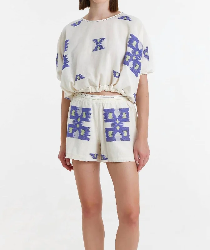 Curated collections of sophisticated women’s wear   Anabel Shorts In Blue/lime